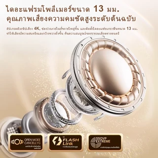 หูฟังบลูทูธ TWS ไร้สายรุ่นใหม่ ดีไซน์สวย ชิป 6.0 ตัดเสียงรบกวนอัจฉริยะ เหมาะเล่นเกม ออกกำลังกาย และฟังเพลง