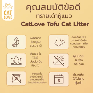 CATLOVE ทรายแมวเต้าหู้ ( เซ็ต 4 ถุง ส่งด่วน ) รองรับส่งด่วนส่งทันที ทรายเต้าหู้เกรดพรีเมี่ยม ดูดซับดีเยี่ยม กลิ่นหอม