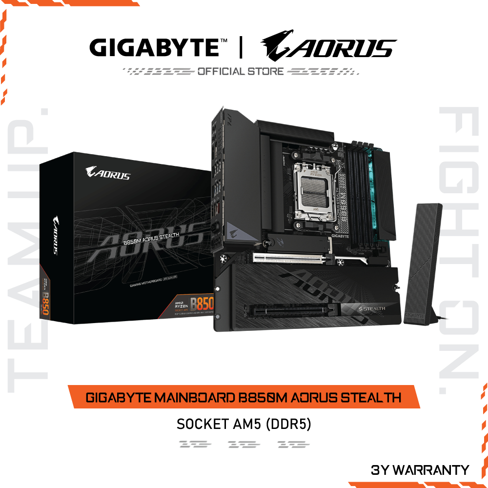 GIGABYTE MAINBOARD B850M AORUS STEALTH เมนบอร์ด B850M AORUS STEALTH-1.0