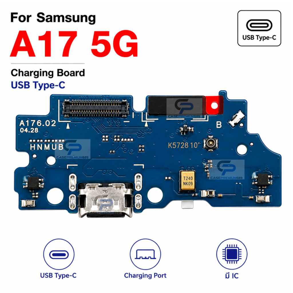 USB แพรชาร์จ For Samsung A17 5G แพรตูดชาร์จ พร้อมไมค์ และสมอลทอร์ค Charging Flex Board a17 5g ส่งจากไทย