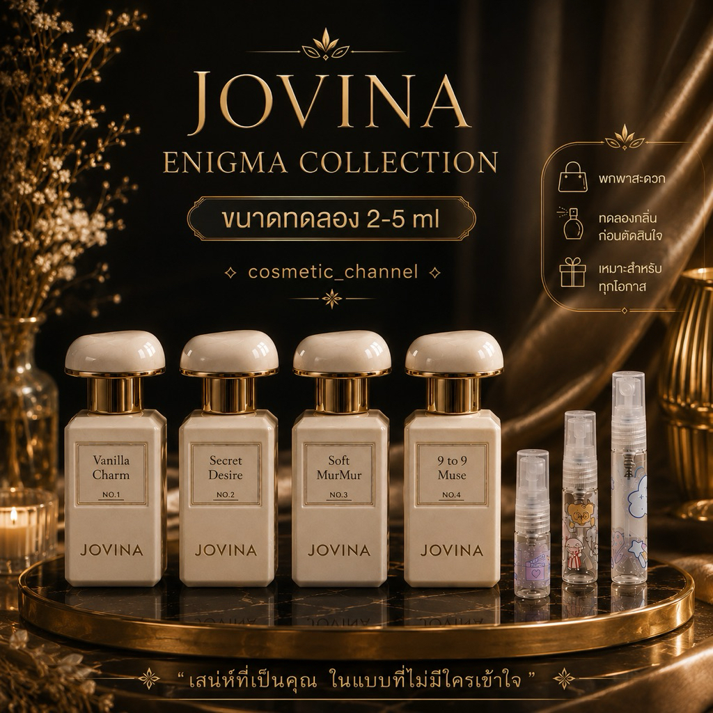 (ขนาดทดลอง) น้ำหอม JOVINA The Perfume Chest - Enigma Collection น้ำหอมโจวีน่า 4 กลิ่น