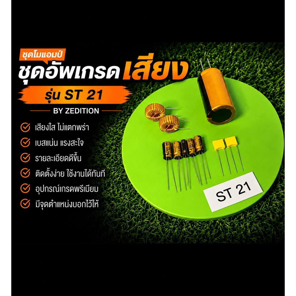 ชุดโมแอมป์ ชุดอัพเกรดเสียง รุ่น ST21    BY ZEDITION #มีจุดตำแหน่งบอกไปให้ด้วย