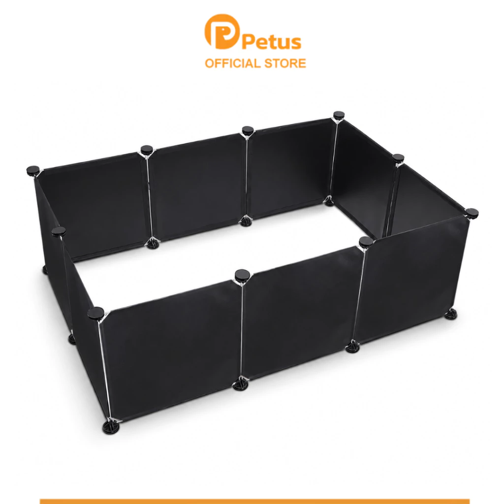 Petus คอกสุนัข DIY คอกสัตว์เลี้ยง คอกเรซิ่น พร้อมประตู ประกอบง่าย 35x35 ซม.