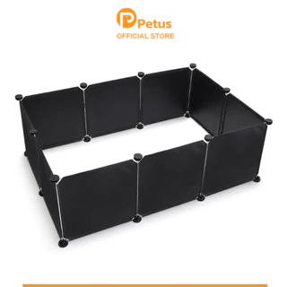 Petus คอกสุนัข DIY คอกสัตว์เลี้ยง คอกเรซิ่น พร้อมประตู ประกอบง่าย 35x35 ซม.