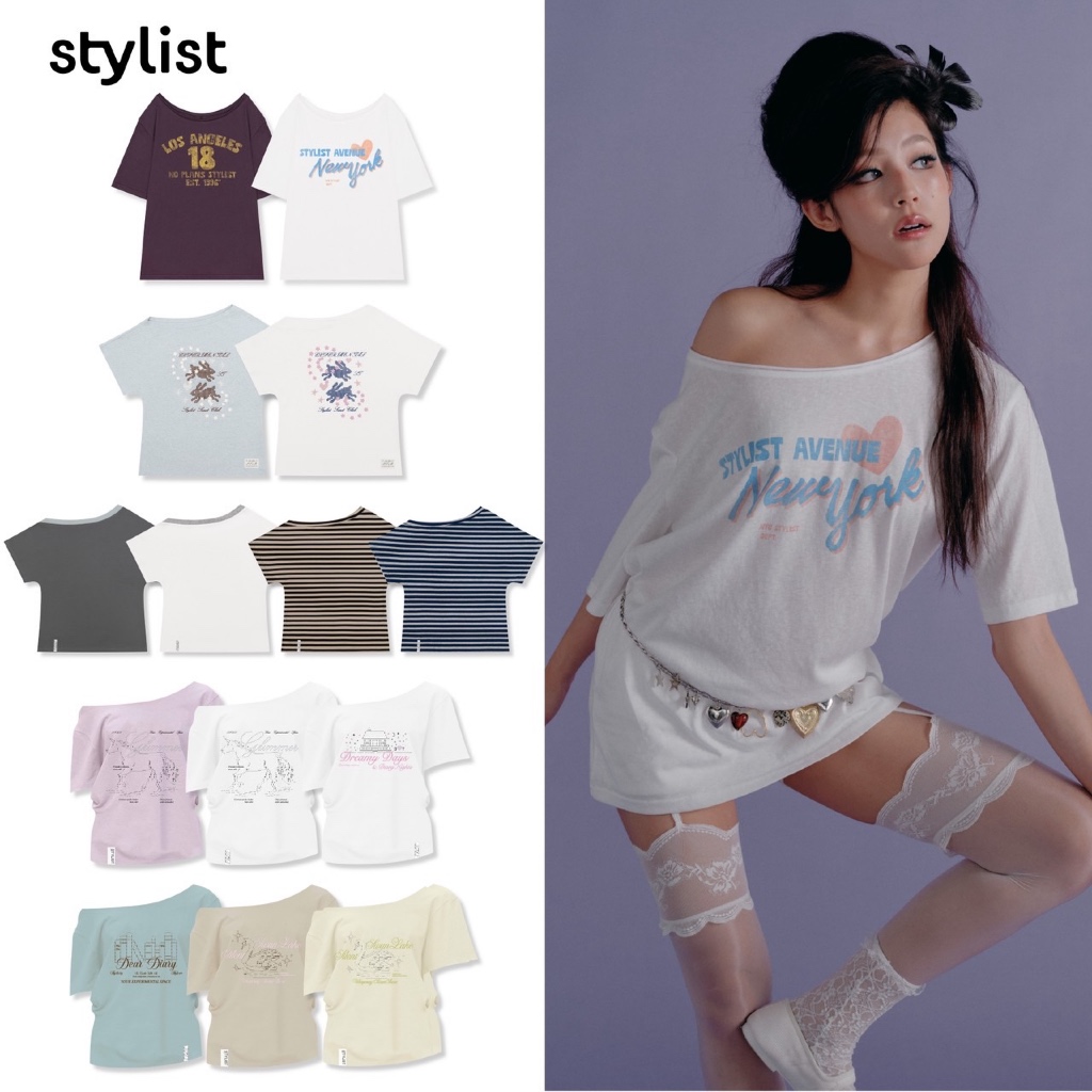 STYLIST x Brinkkty (S-3XL) -T-Shirts-Ruzee-008 ปาดไหล่