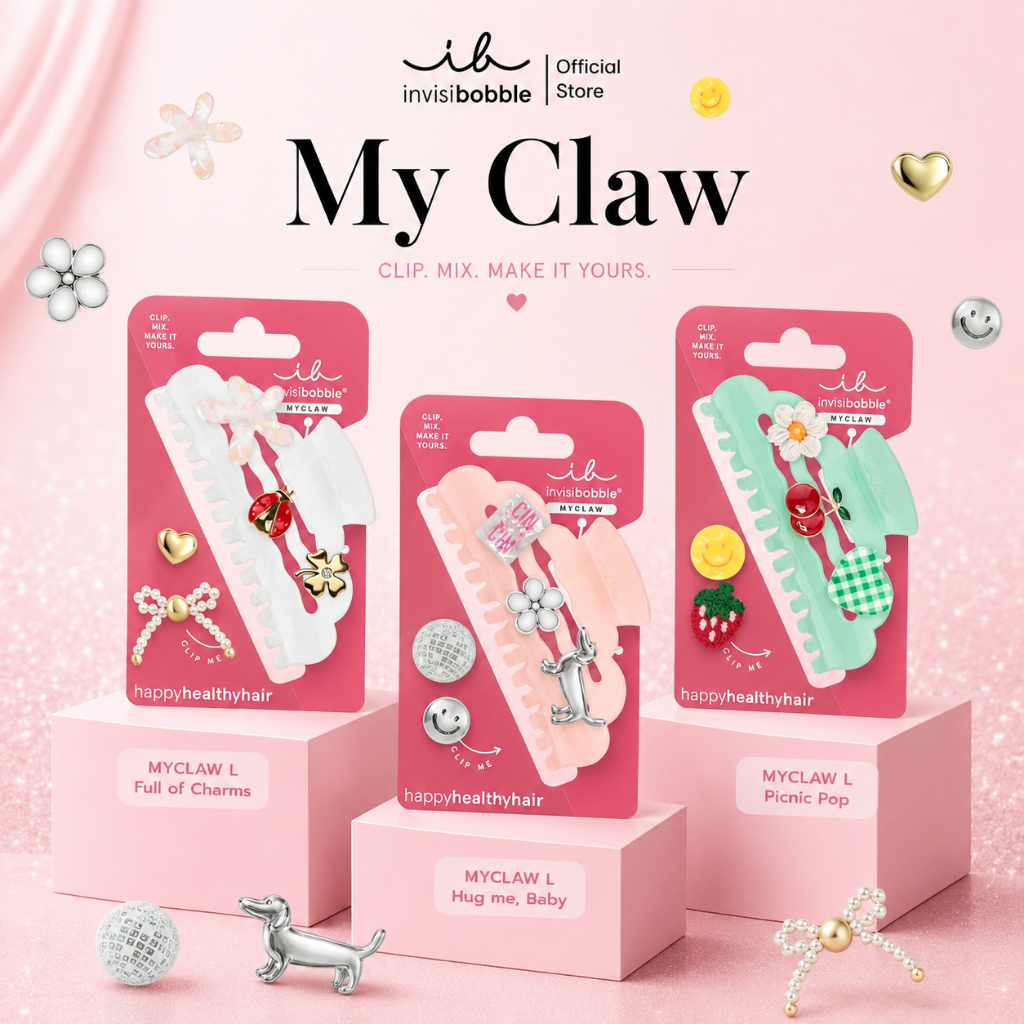 invisibobble MYCLAW กิ๊บหนีบผม ถนอมเส้นผม DIY ปรับแต่งตัวติด