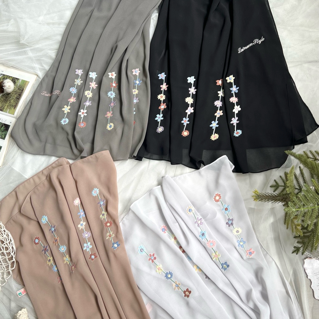 ผ้าคลุมรุ่น Nadia hijab มีแบบพันยาว/แบบเหลี่ยม