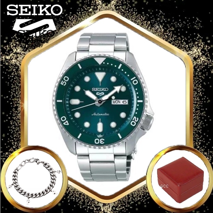 100% Original Seiko 5 SRPD63K1 Men's ปฏิทิน stainless steel Sports waterproof watches นาฬิกาผู้ชาย น