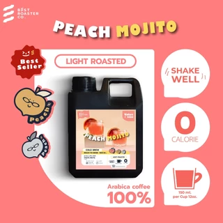 กาแฟ Cold brew Peach Mojito กาแฟสกัดเย็นคั่วอ่อน กาแฟสกัดเย็นพร้อมดื่ม กลิ่นพีช หอม สดชื่น