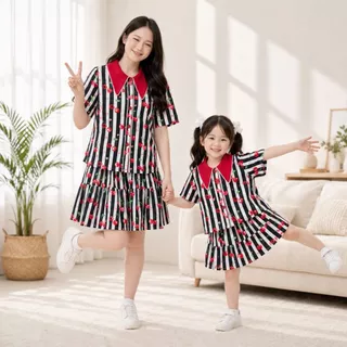 NANi Little Love Set 02 ชุดแม่ลูก เซ็ตแม่ลูก ชุดคู่ เสื้อ+กระโปรง ลุคเกาหลี น่ารัก ใส่สบาย ถ่ายรูปสวย