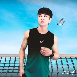 เสื้อกล้ามออกกำลังกายผู้ชาย VICTORY VF02 ใส่ฟิตเนส วิ่ง ยิม ระบายอากาศดี ทรงสวย