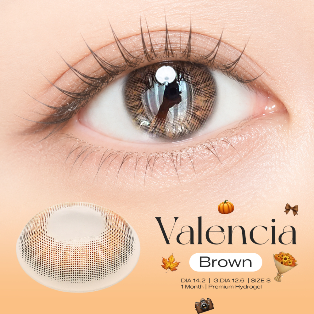 Candylens คอนแทคเลนส์ รุ่น Valencia brown เลนส์ Hothit ตาฉ่ำ เท่าตาจริง พร้อมส่ง 0.00-10.00
