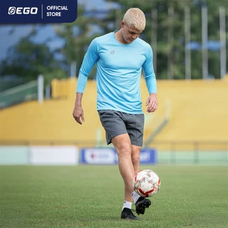 EG1021 เสื้อฟุตบอลคอกลมผ้าทอลายแขนยาว EGO SPORT