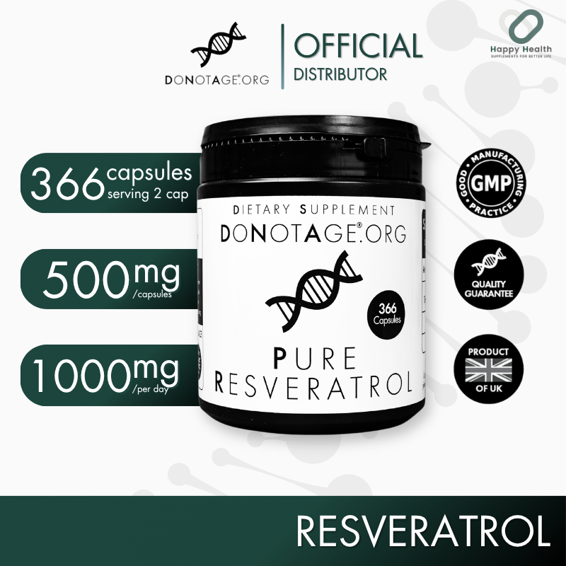 Resveratrol (366 แคปซูล) Do Not Age 1000 mg. (Trans-resveratrol 1000 mg.) เรสเวอราทรอล ชะลอวัย