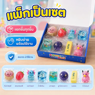สกุชชี่ 8 ชิ้น sensory toys ของเล่นบีบคลายเครียด Sensory Fidget ของเล่นเด็ก ตกแต่งโต๊ะ ของขวัญน่ารัก