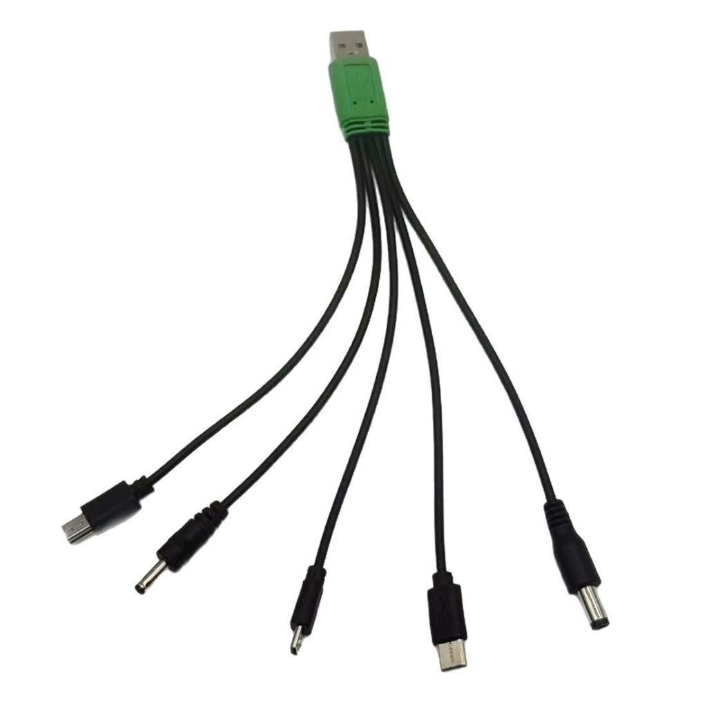 สายแปลง 5in1 USB to DC5.5*2.1 micro-usb mini-usb type-C