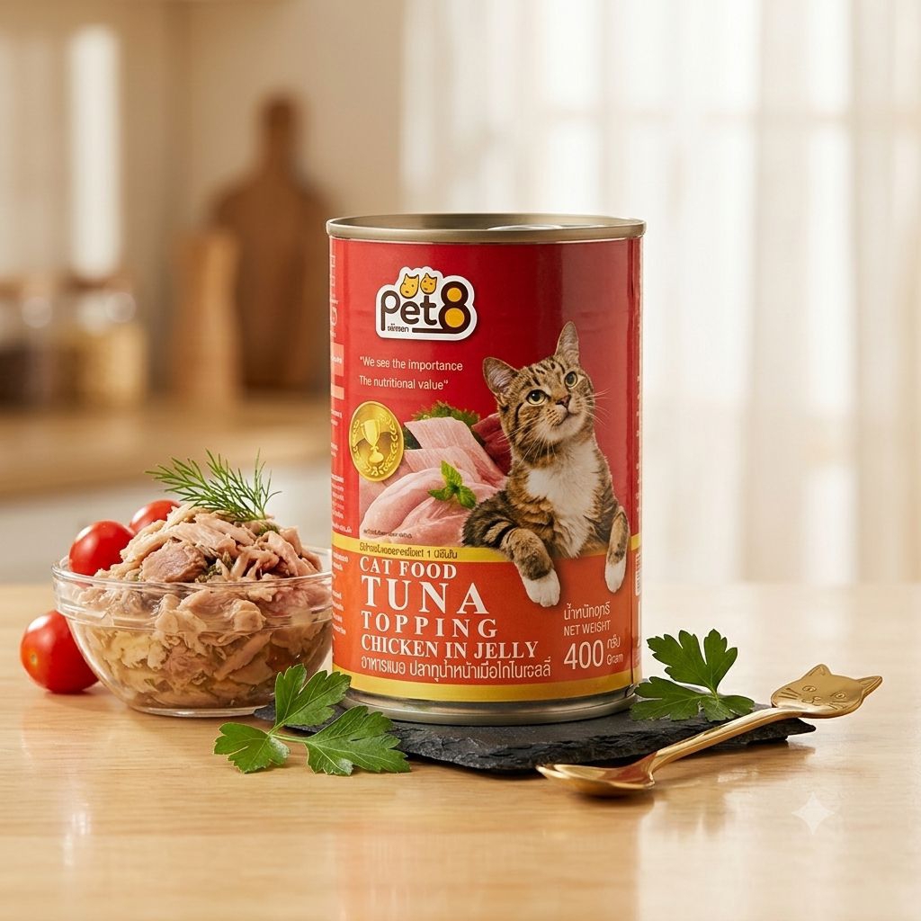 400 กรัม Pet8 อาหารเปียกสำหรับแมว รสชาติหลากหลาย