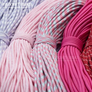 เชือกกลมโพลีเอสเตอร์ 5มม. ยาว5เมตร | POLYESTER สำหรับทำพวงกุญแจ สร้อยข้อมือ ปลอกคอสัตว์เลี้ยง เชือกรองเท้า DIY พาราคอร์ด