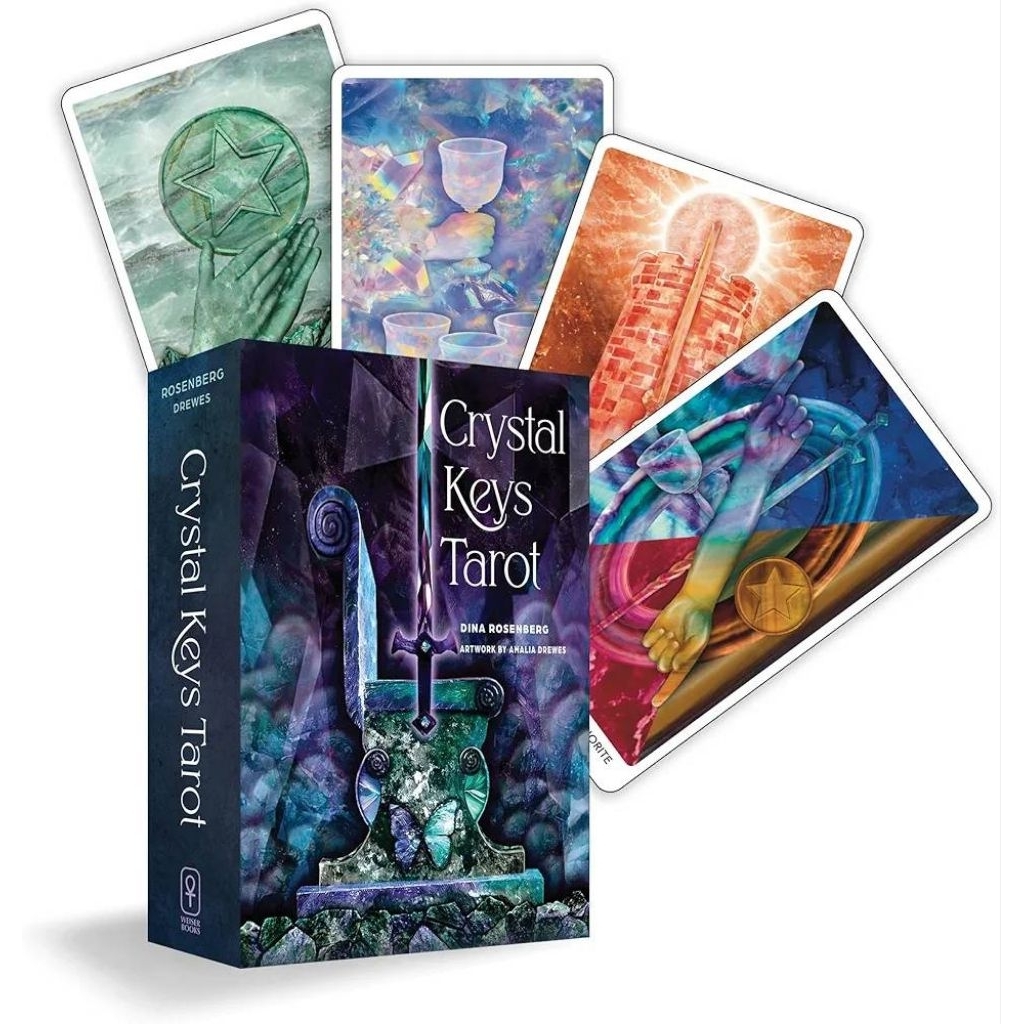 Crystal Keys Tarot ไพ่ยิปซีธีมหินคริสตัลไพ่ทาโร่ต์ Tarot Oracle