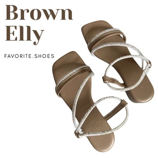 ELLY (FS_03)รองเท้าส้นสูง1.8นิ้ว size36-45 มาพร้อมสายรัดข้อเท้าเพชร ตัวรูดคริสตัล รองเท้าส้นสูงเพชร รองเท้าส้นสูงผู้หญิง