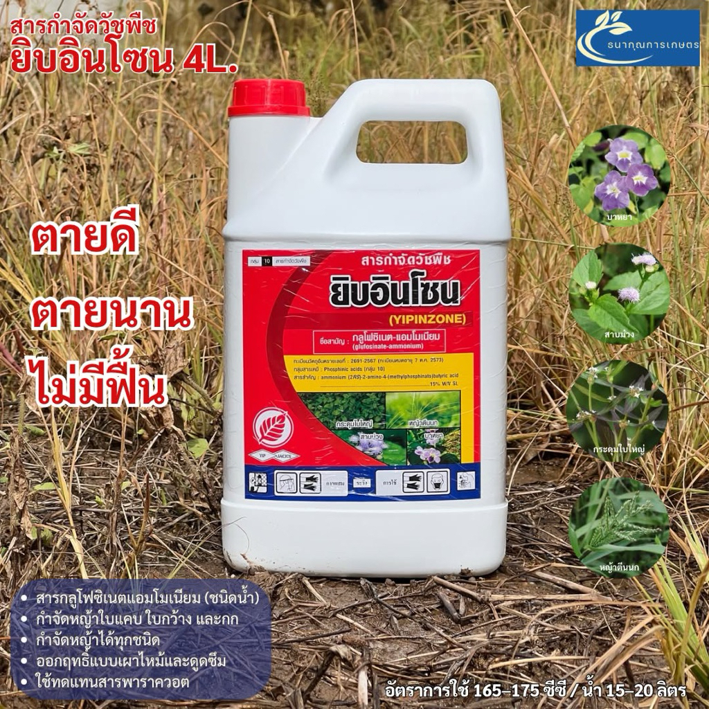 กลูโฟสิเนท สูตรพิเศษ ยี่ห้อยิบอินโซน(กลูโฟซิเนต 4ลิตร