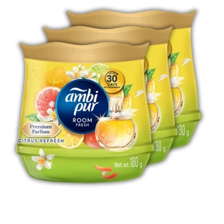 Ambipur แอมบิเพอร์ พรีเมี่ยม เพอร์ฟูม และ ดาวน์นี่ เจลปรับอากาศ ขนาด 180 กรัม แพ็ค 3 ชิ้น(x1 แพ็ค)