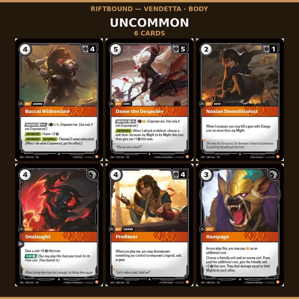 Riftbound : Vendetta Uncommon single card (Body)