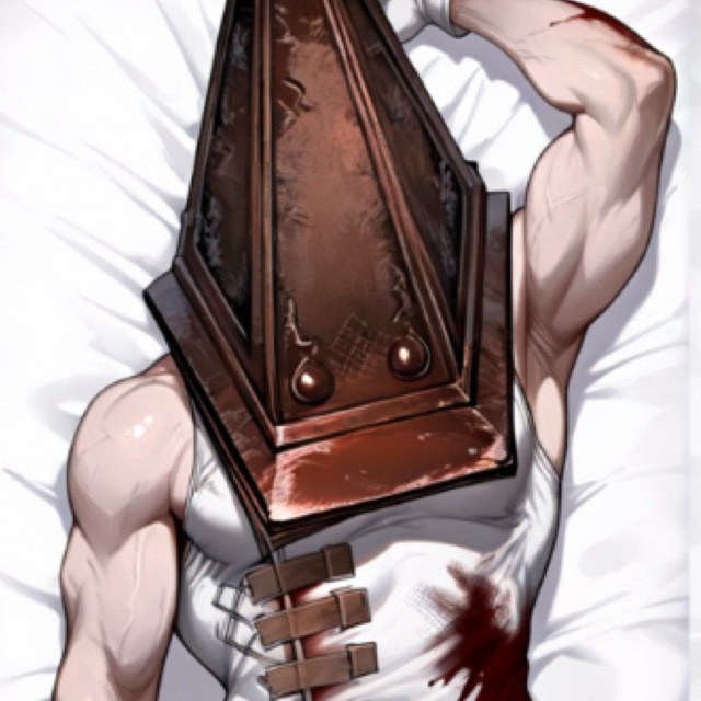 🔼พรีออเดอร์🔼ปลอกหมอนข้างอนิเมะ พีระมิด เฮด Pyramid Head จากเกม ไซเลนต์ ฮิลล์ Silent Hill
