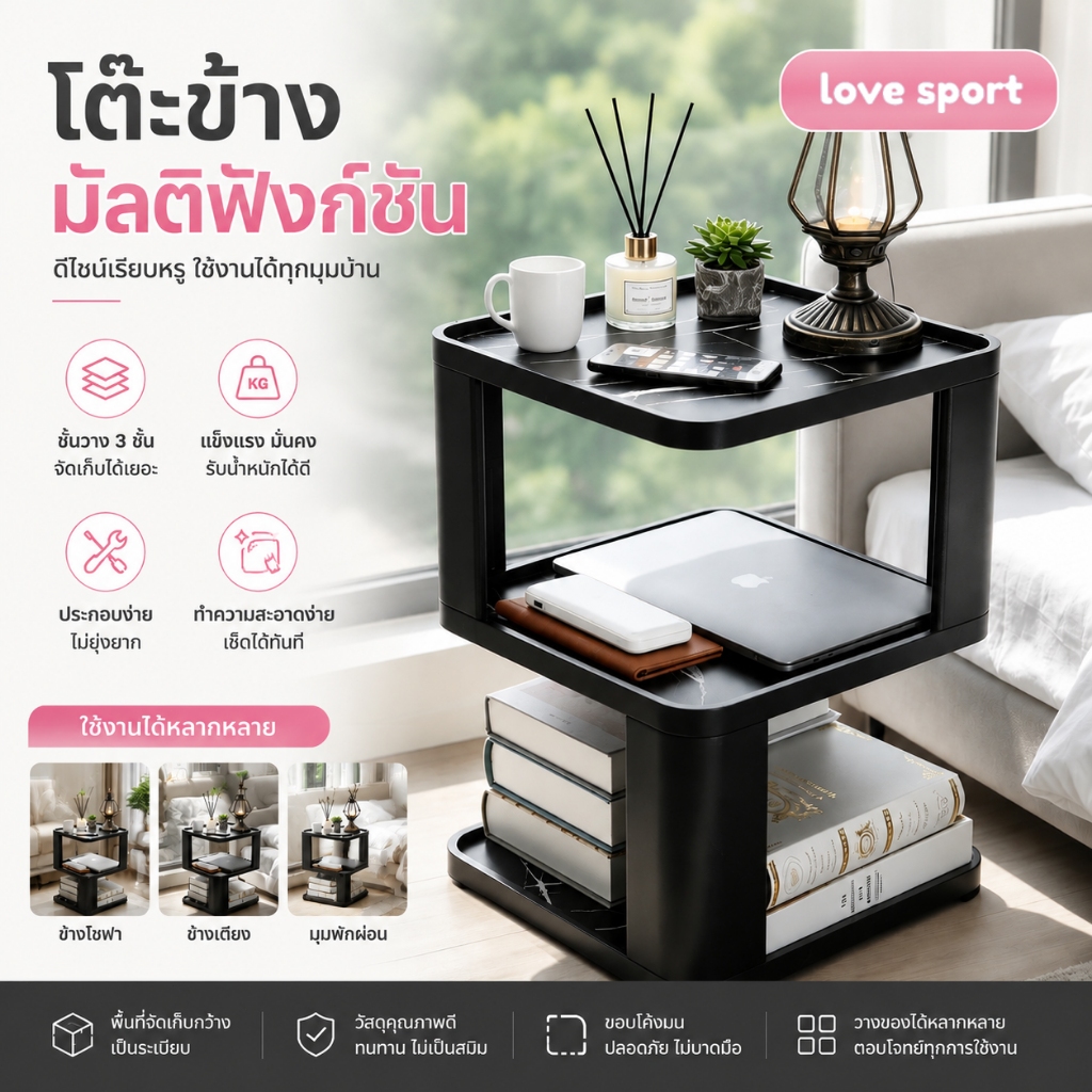โต๊ะวางของ นอร์ดิกที่ทันสมัย โต๊ะกาแฟที่เรียบง่าย โต๊ะข้างเตียง สำหรับห้องนั่งเล่น โซฟา โต๊ะกาแฟ ห้องครัว ตู้ชั้นวางมุม