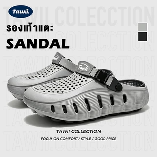 Tawii. รองเท้าแตะผู้ชาย รองเท้าแตะลําลอง กันลื่น วัสดุ EVA กลางแจ้ง รองเท้าหัวโต ส้นหนา 4 ซม