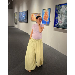 25SUMMER P33 - Loose balloon pants กางเกงบอลลูนรูดจั้มขา