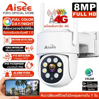 กล้องวงจรปิดใส่ซิม 4G กันน้ำ HD 4K กล้องวงจรปิด Outdoor IP Camera กล้องวงจร ดูระยะไกลผ่านมือถือ