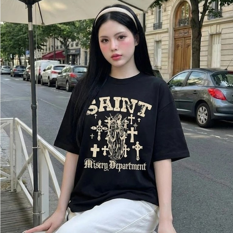 VibeHouse เสื้อยืด ทรงโอเวอร์ไซด์ OVERSIZE มีไซส์ S-2XL พร้อมส่ง สกรีนลายสตรีท รุ่น OVERSIZE 001