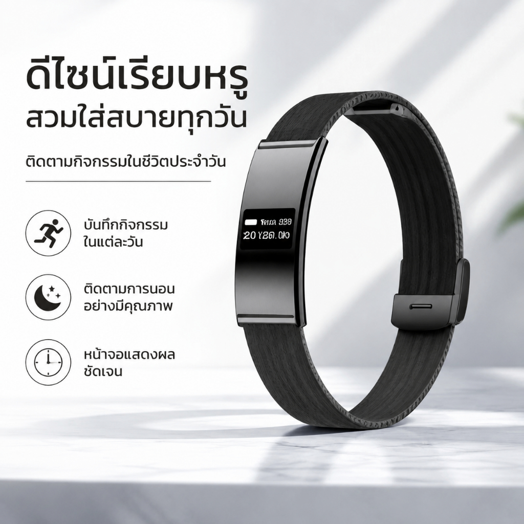 กำไลข้อมืออัจฉริยะ Co-B8 Smart Band ติดตามสุขภาพ การนอน นับก้าว แคลอรี่ แจ้งเตือนข้อความ เหมาะชายหญิงทุกวัย
