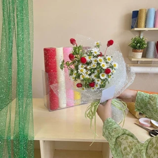 DIY ผ้าตาข่ายตกแต่ง บรรจุภัณฑ์ช่อดอกไม้ Deco Mesh Roll ตาข่ายทำพวงหรีด พันช่อดอกไม้ งานแต่งงาน ปาร์ตี้