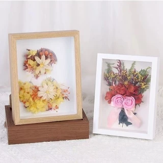 [พร้อมส่ง] กรอบรูปDIY สำหรับใส่ดอกไม้แห้ง ช่องว่าง 5cm แบบกลวง กรอบรูปดอกไม้แห้ง ของขวัญวันวาเลนไทน์ สไตล์เรโทร COD