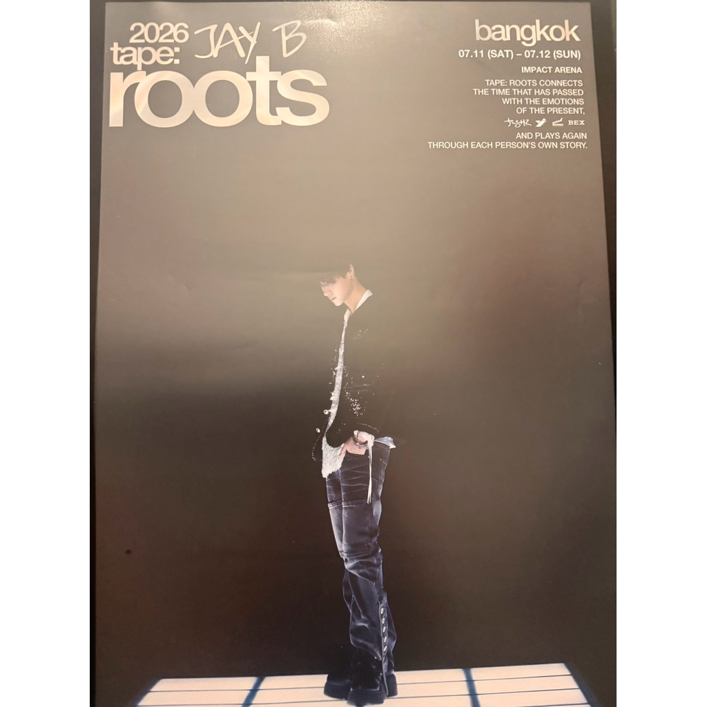 [พร้อมส่ง/ของแท้] โปสเตอร์คอนเสิร์ต 2026 JAY B tape: roots bangkok (Official Poster JAYB GOT7) ขนาด 