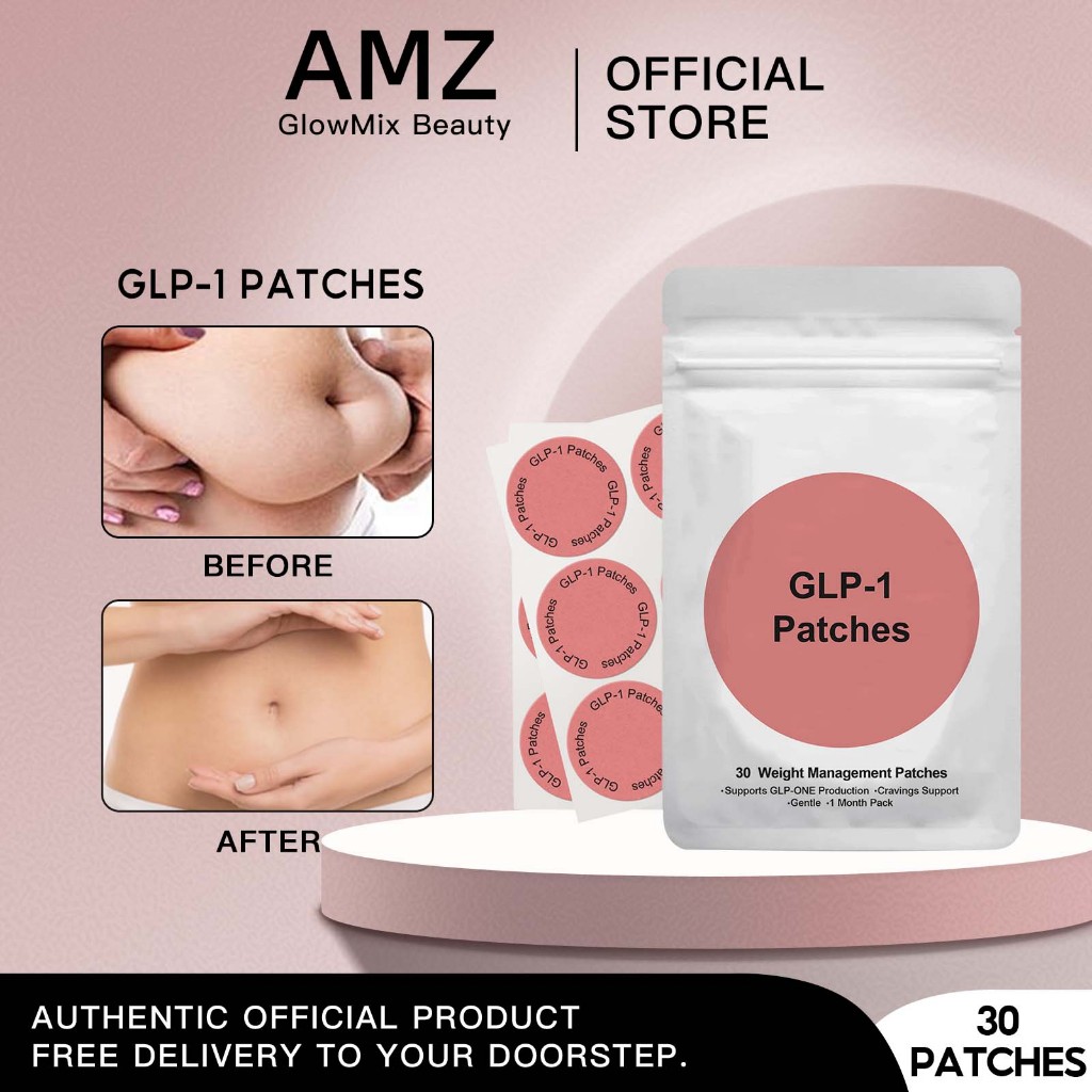 AMZ แผ่นแปะ GLP-1 ธรรมชาติ 30 แผ่น แผ่น แปะ ควบคุม น้ำหนักลด จัดการน้ำหนัก เร่งเผาผลาญ