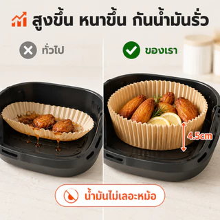 กระดาษรองหม้อทอดไร้น้ำมัน(อัพเกรดใหม่) ทนความร้อนสูง เตาอบ กระดาษรองอบ แผ่นกระดาษรองหม้อ กระดาษกรอง ทิชชู่ครัว ซับน้ำมัน