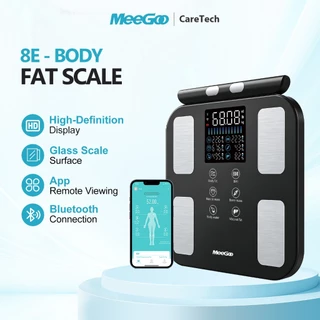 MeeGoo เครื่องชั่งอัจฉริยะ 8 อิเล็กโทรด วัดไขมันทั่วร่าง แม่นยำด้วยคลื่นคู่ + เซ็นเซอร์แขน ครบ 50 ค่าในแอป Feelfit