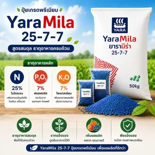 ปุ๋ย Yara 25-7-7 แบบบรรจุ 100 กรัม - 2 กก