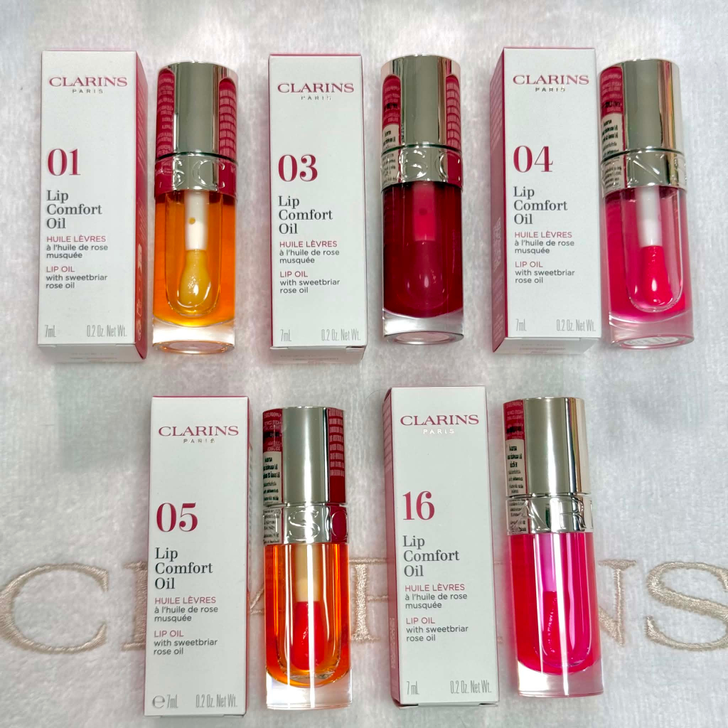*Clarins* Lip Comfort Oil 7ml ของแท้💯 มี สคบ. ป้ายไทย (เลือกสีได้)(03)