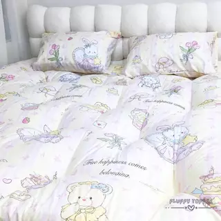 ที่นอนTopperลายการ์ตูนมินิมอล หนาพิเศษ8นิ้ว รุ่นใย4ชั้น ผ้าคอตตอน ส่งฟรีมีปลายทาง
