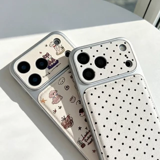 เคสหนังสกรีนลายการ์ตูนกันกล้องสำหรับไอโฟน17/pro/max for iPhone 16/pro/max 15/pro/max 14/pro/max 16plus 15plus 14plus i17