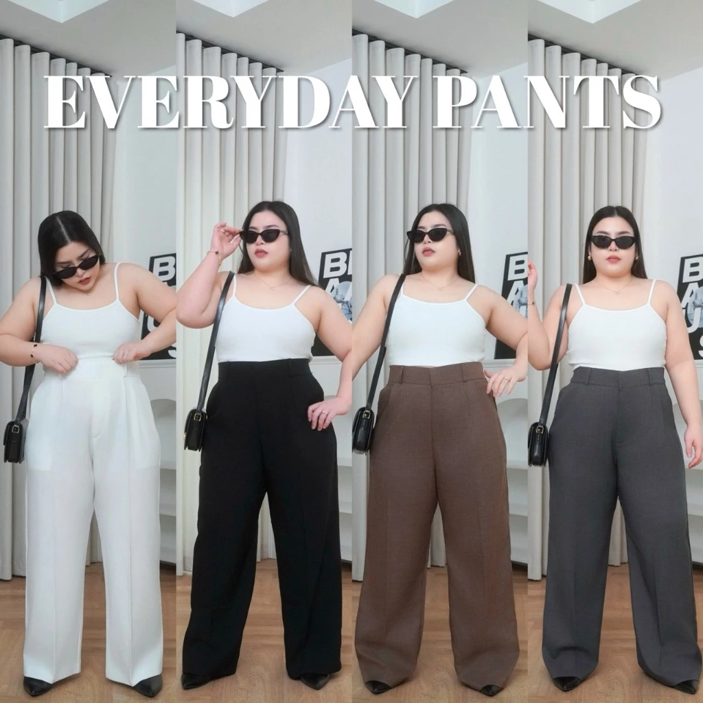 (B01) EVERYDAY PANTS 01 กางเกงเก็บพุง พรางหุ่น พรางหุ่นอ้วน