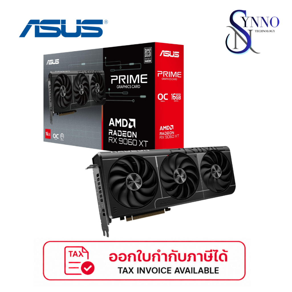 การ์ดจอ VGA  ASUS Prime Radeon RX 9060 XT OC Edition 16GB GDDR6