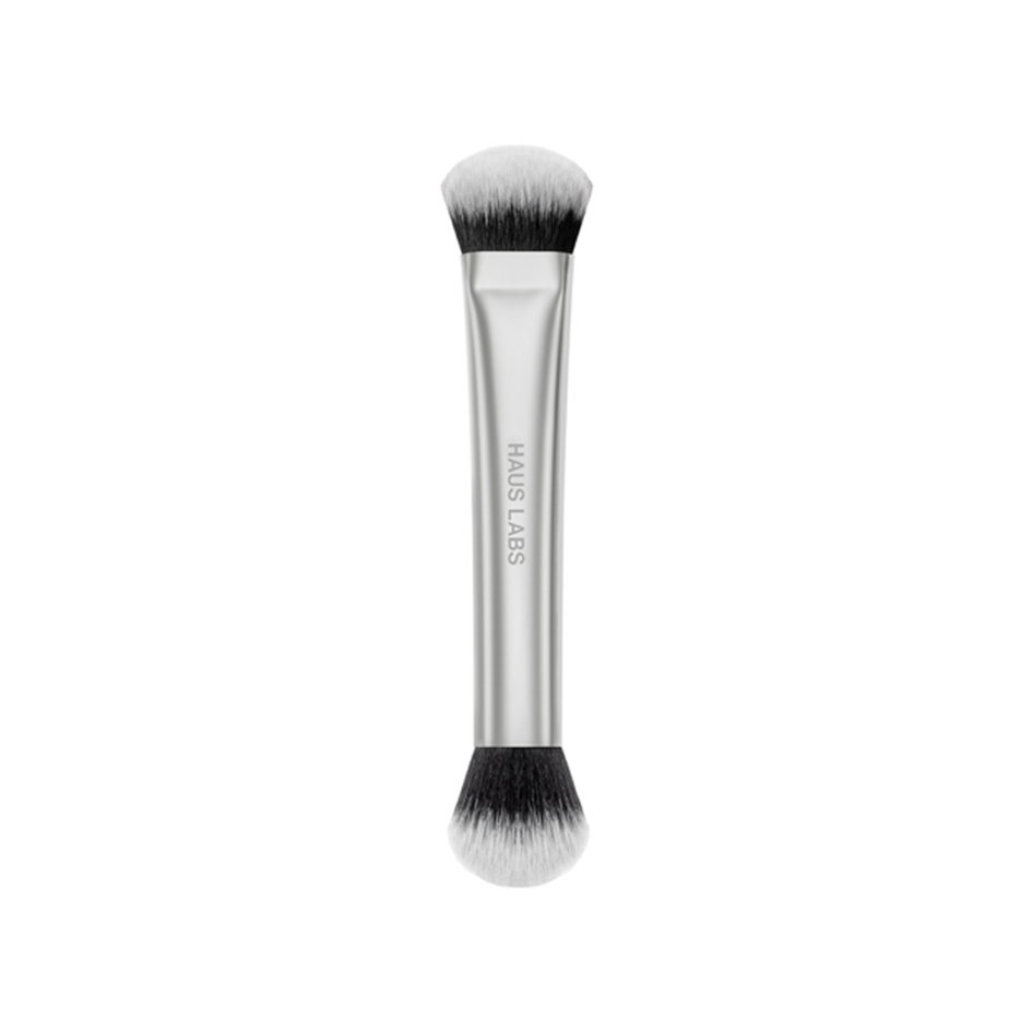 HAUS LABS Dual-Ended Brush แปรงแต่งหน้า 2 หัวขนนุ่มพิเศษ คอนทัวร์ เบลนด์สี ใช้ได้ทั้งครีมและฝุ่น จบใ