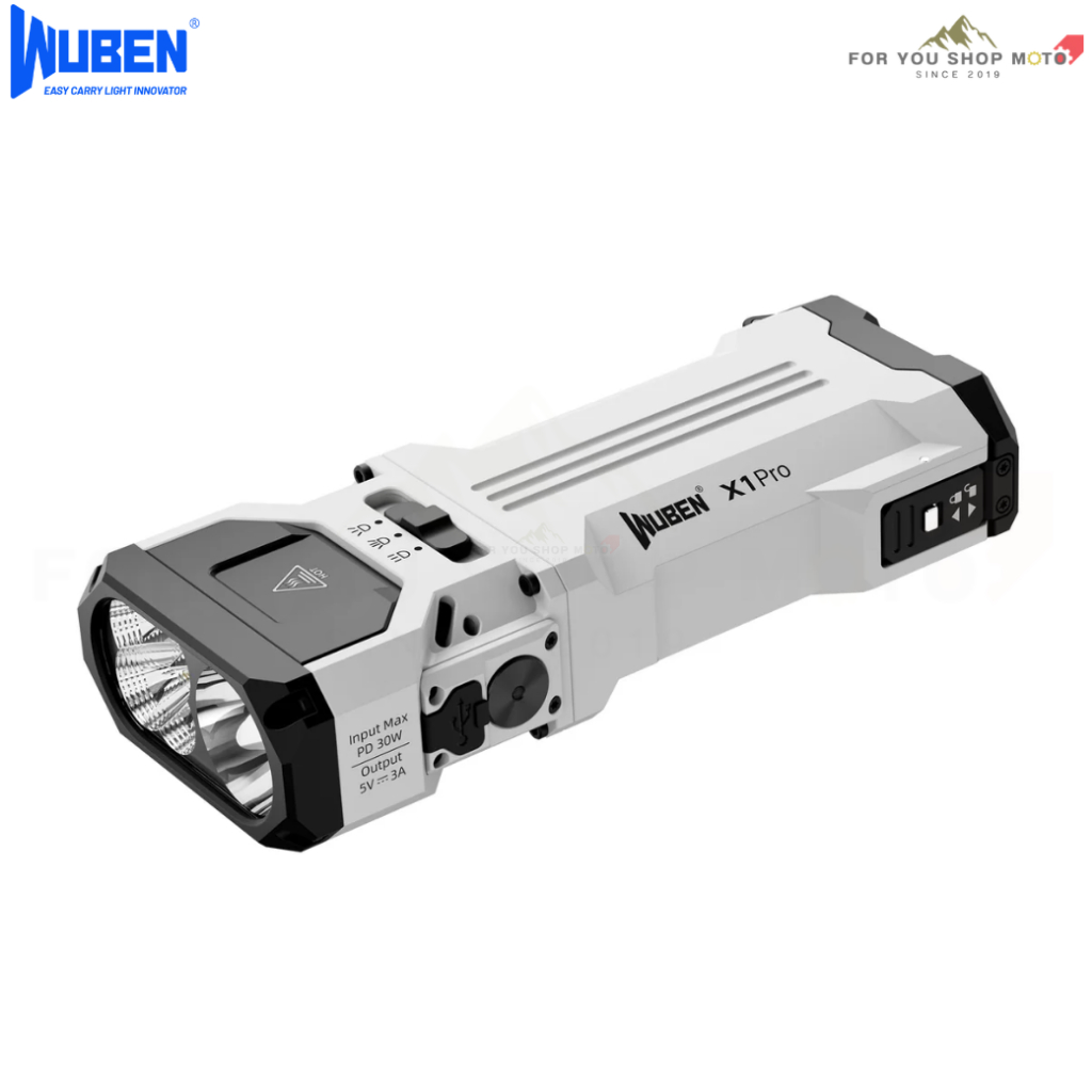 ไฟฉาย Wuben X1Pro 12300 Lumens ไฟฉาย EDC สว่างพุ่งไกล 410m พัดลมระบายความร้อน แบต 9600mAh ชาร์จไว Po