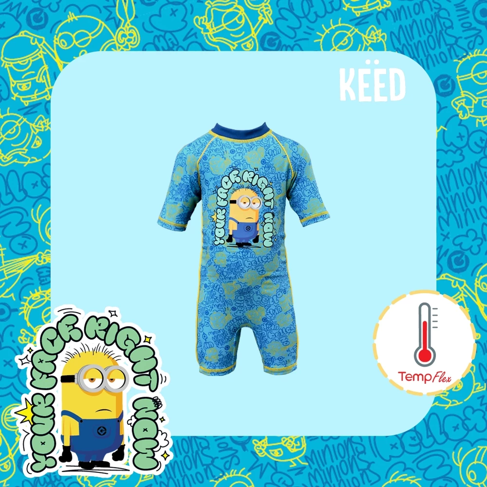 ✨NEW✨ KEED X Minions & Monsters ชุดว่ายน้ำเด็กผู้ชาย ควบคุมอุณหภูมิ บอดี้สูท (TempFlex)