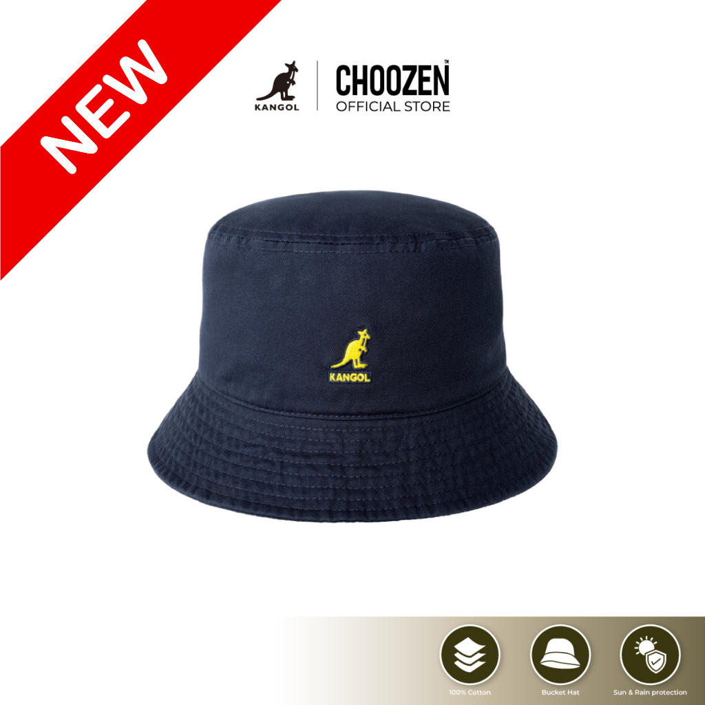 KANGOL WASHED BUCKET หมวกทรงถัง ปักโลโก้ Kangol K4224HT